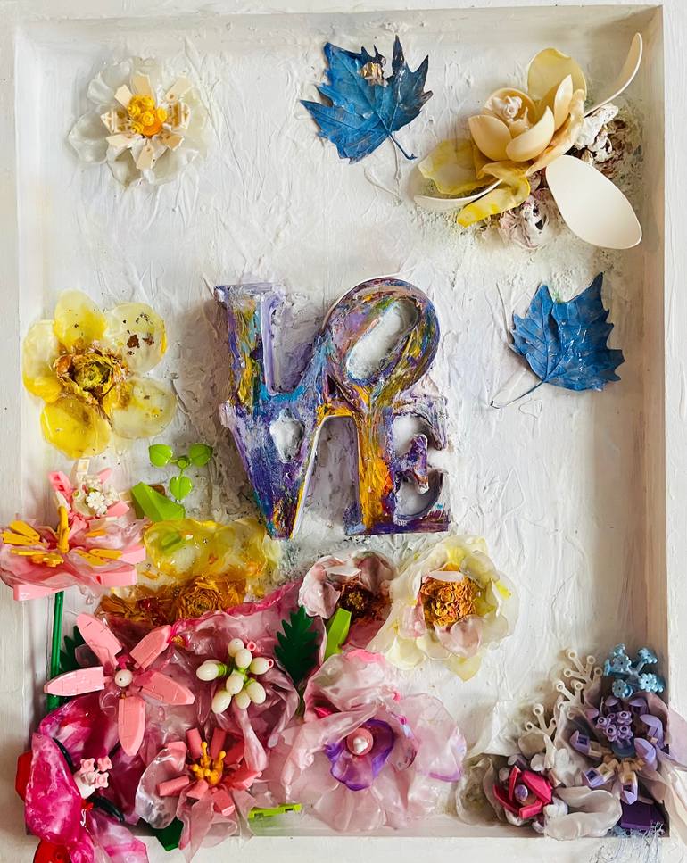 Original Pop Art Floral Mixed Media by Gary Low