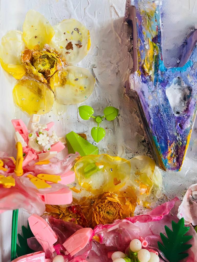 Original Pop Art Floral Mixed Media by Gary Low