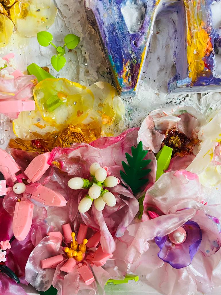 Original Pop Art Floral Mixed Media by Gary Low