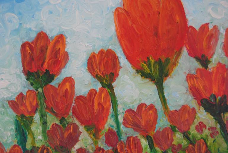 Original Expressionism Floral Painting by Chiara Magni