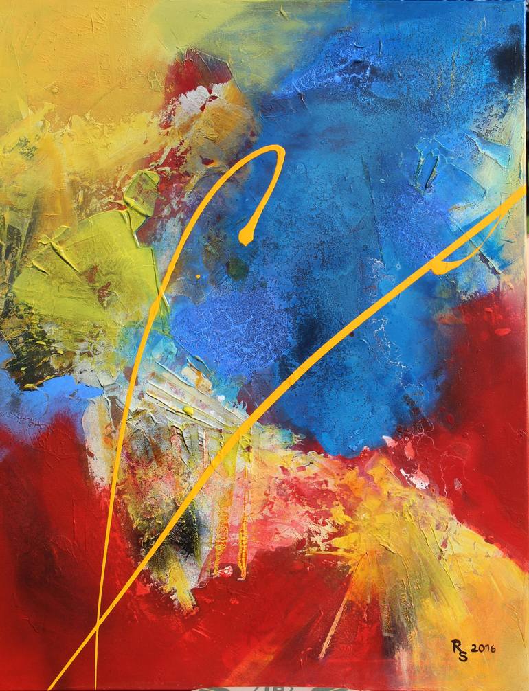 Original Abstract Painting by Roswitha Schablauer