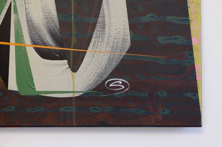 Original Abstract Men Painting by Oliver Szax