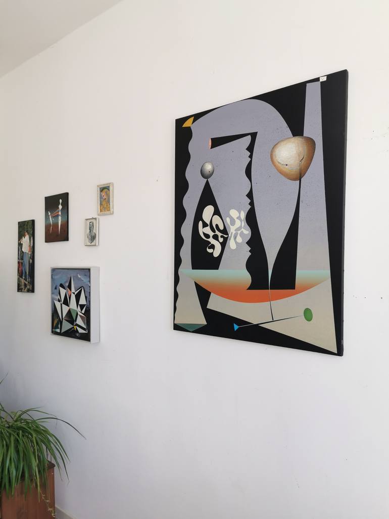 Original Abstract People Painting by Oliver Szax