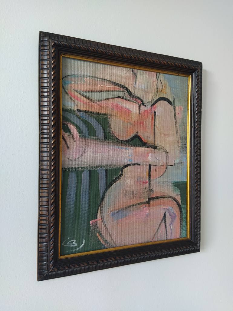 Original Abstract Expressionism People Painting by Oliver Szax