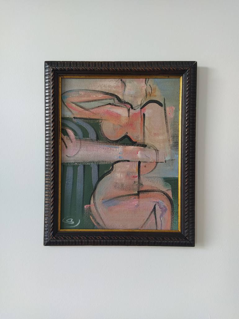 Original Abstract Expressionism People Painting by Oliver Szax