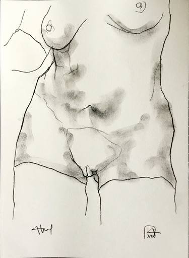 Original Figurative Nude Drawings by Arcangelo D'Alessandro