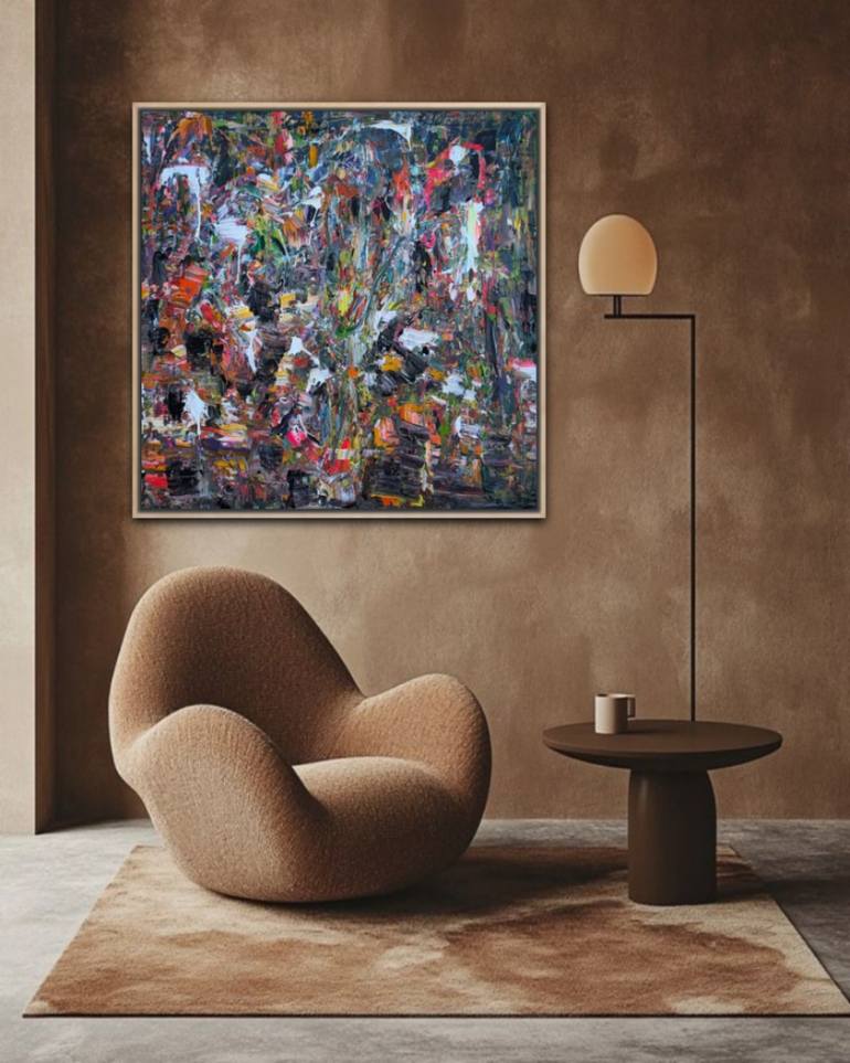 Original Abstract Expressionism Abstract Painting by Darya Nakvakina