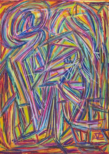 Original Abstract Expressionism Abstract Drawings by Darya Nakvakina