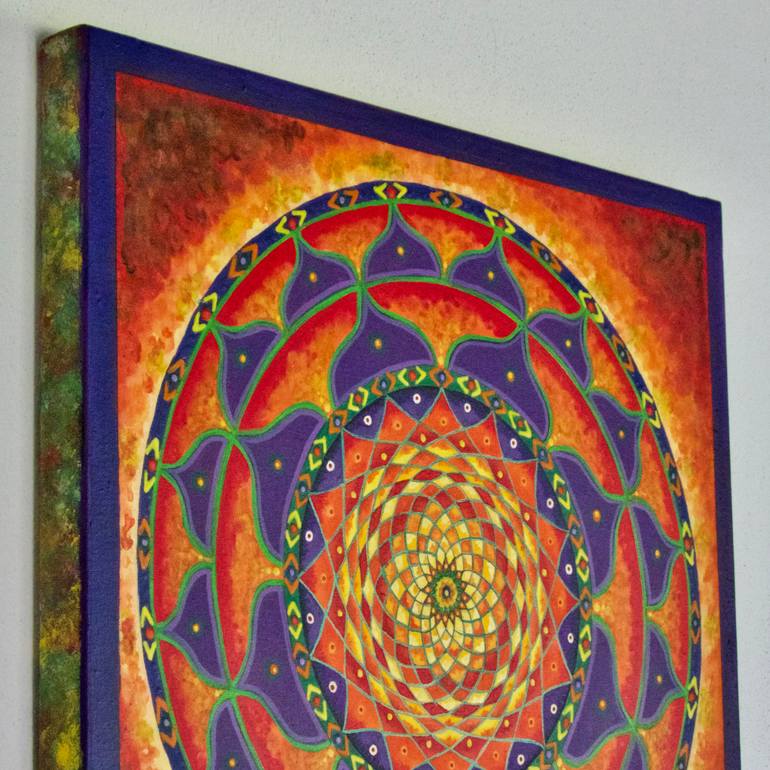 Original Geometric Abstract Painting by Erica Lucchi