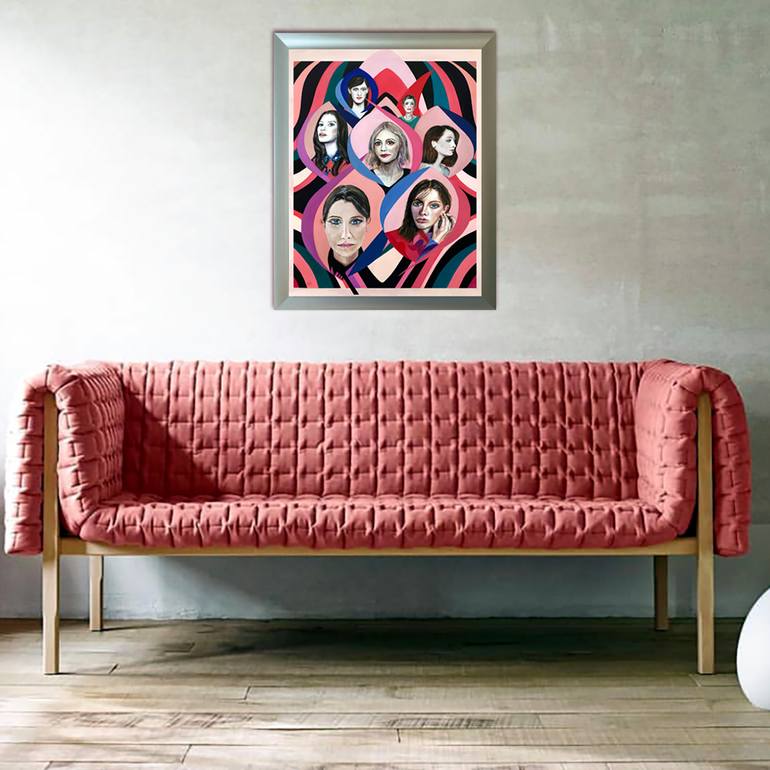 Original Abstract Expressionism Portrait Painting by Bettina Newbery