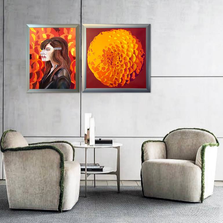 Original Expressionism Portrait Painting by Bettina Newbery