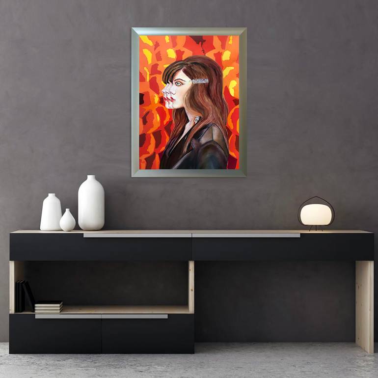 Original Expressionism Portrait Painting by Bettina Newbery