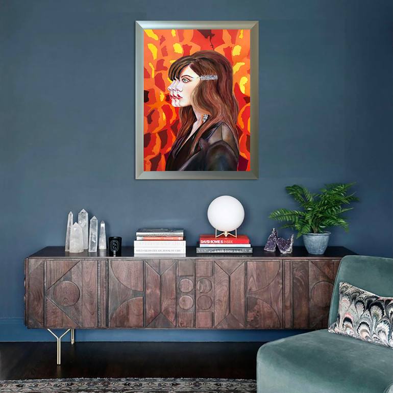 Original Expressionism Portrait Painting by Bettina Newbery