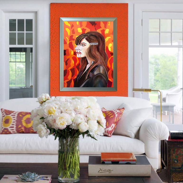 Original Expressionism Portrait Painting by Bettina Newbery