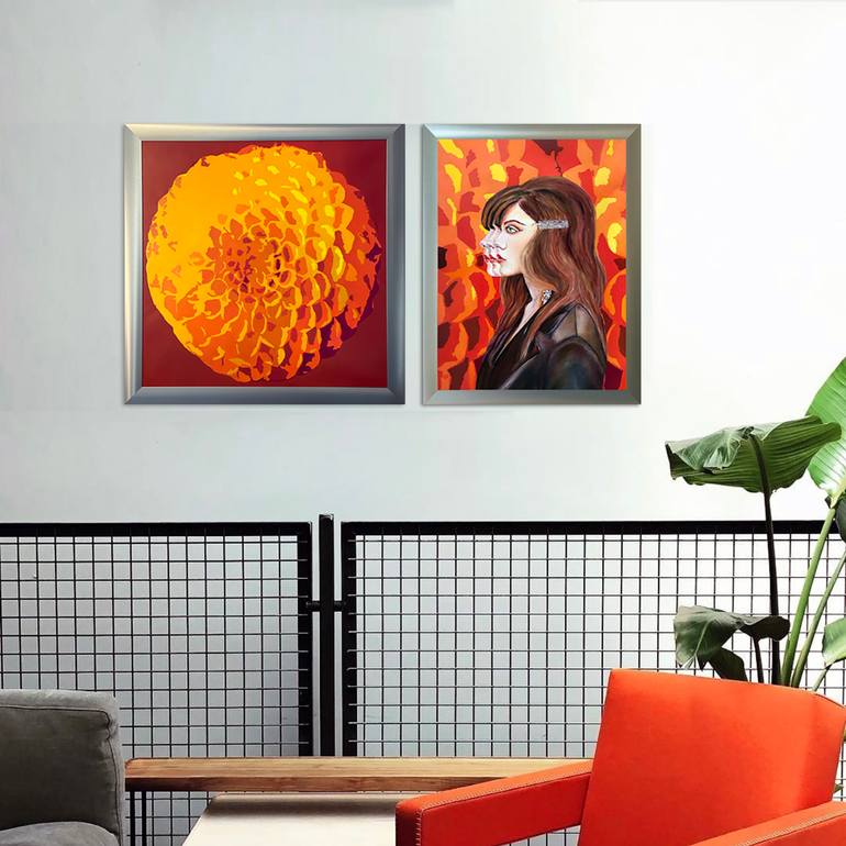Original Abstract Pop Culture/Celebrity Painting by Bettina Newbery