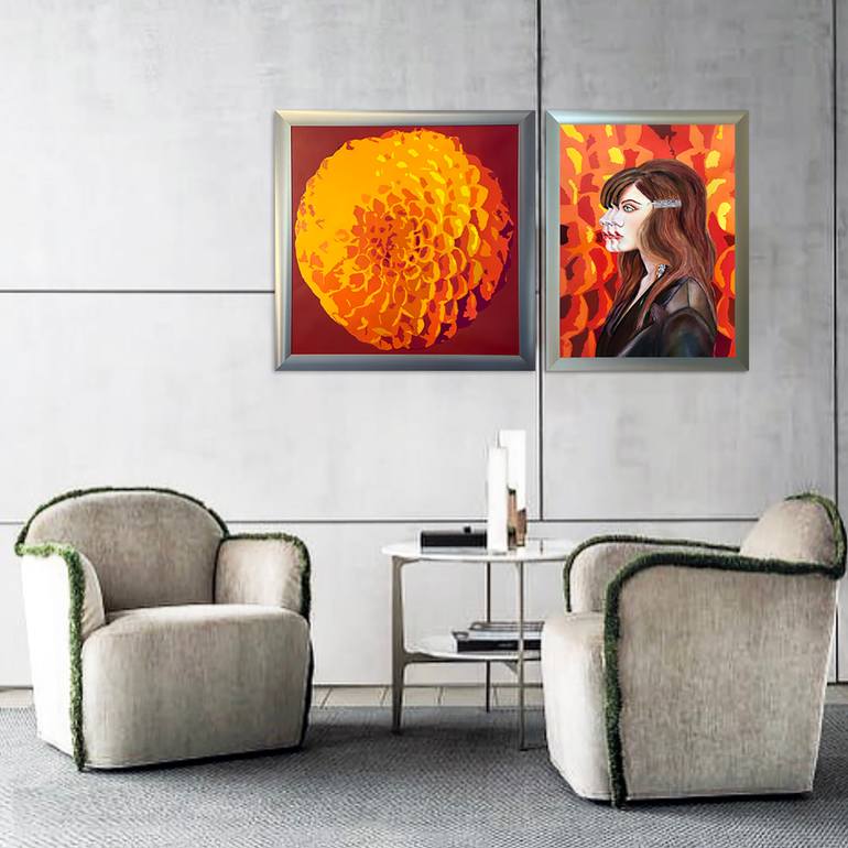 Original Abstract Pop Culture/Celebrity Painting by Bettina Newbery