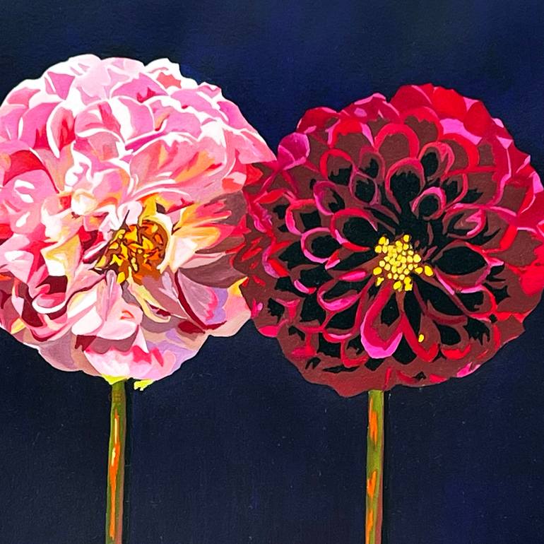 Original Abstract Expressionism Floral Painting by Bettina Newbery