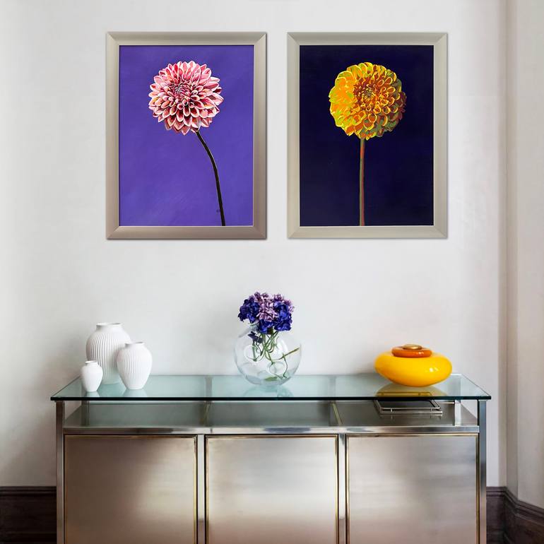 Original Abstract Expressionism Floral Painting by Bettina Newbery