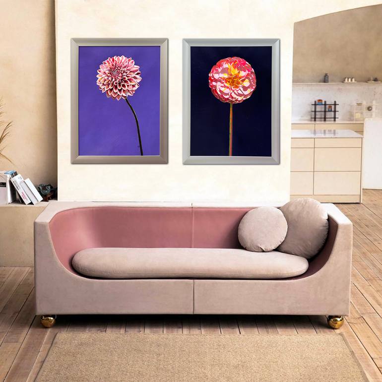 Original Abstract Expressionism Floral Painting by Bettina Newbery