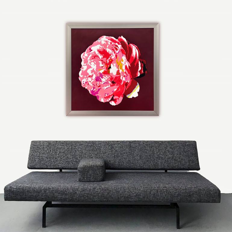 Original Abstract Floral Painting by Bettina Newbery