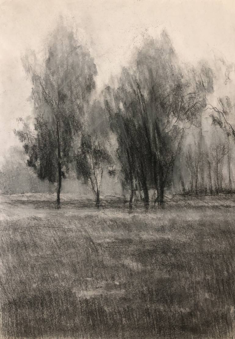 Original Drawing art Landscape Drawing by Vsevolod Chistiakov | Saatchi Art