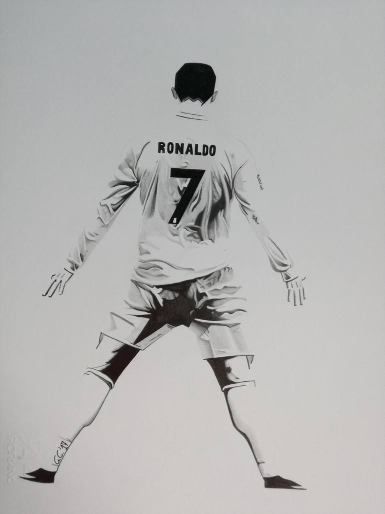 Cristiano Ronaldo Drawing by Wejdan Alharbei - Pixels-saigonsouth.com.vn