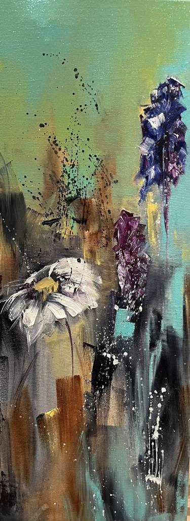 Original Abstract Expressionism Floral Painting by Svetlana Chaikovska
