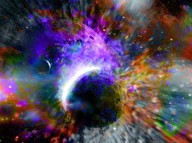 Original Fine Art Outer Space Mixed Media by Don White