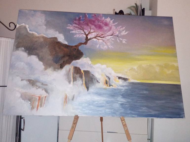 Original Fine Art Tree Painting by Gius Kosta