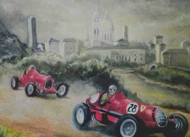 Nuvolari racing on Alfa Romeo 16c thumb