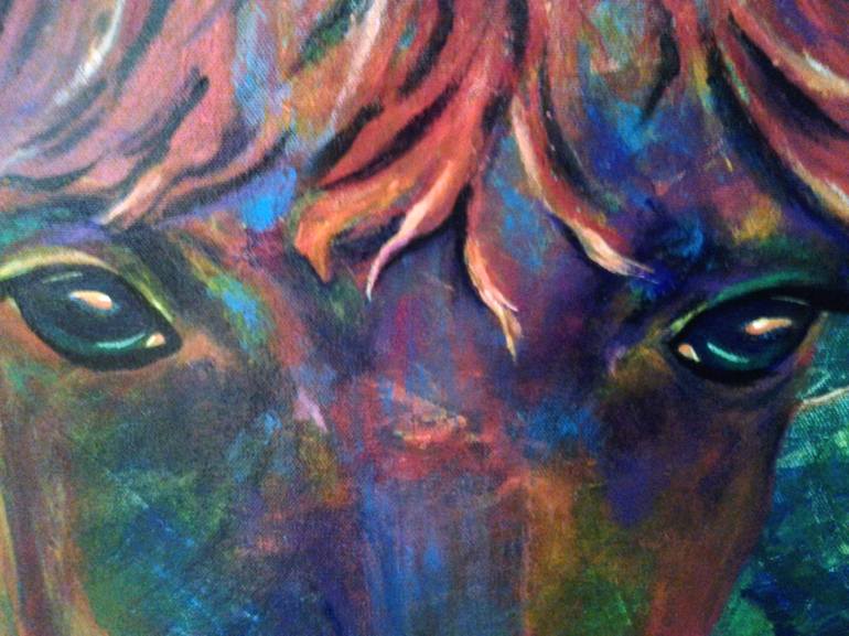 Original Abstract Expressionism Horse Painting by Kim Shuckhart Gunns