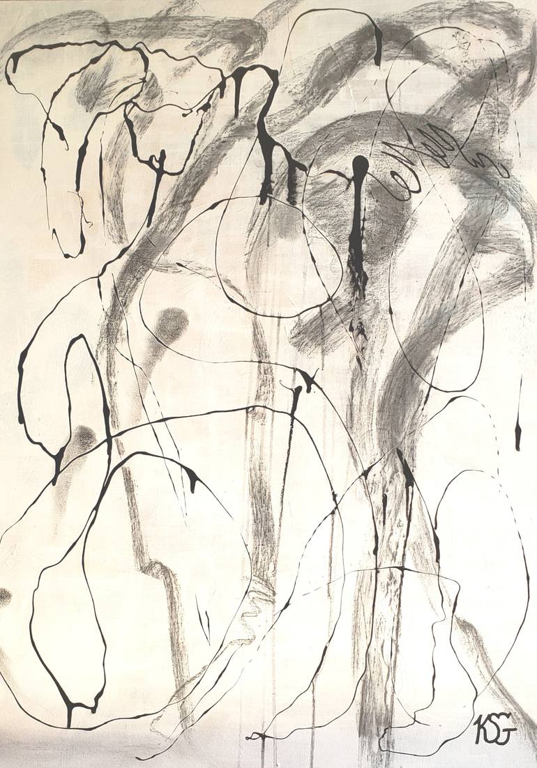 Original Abstract Expressionism Abstract Painting by Kim Shuckhart Gunns