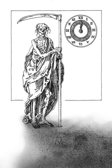 Print of Mortality Drawings by Attila Meszlenyi