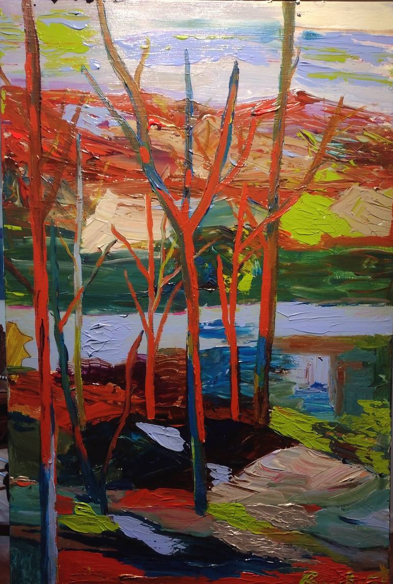 Original Abstract Landscape Painting by Lorenz Brochert