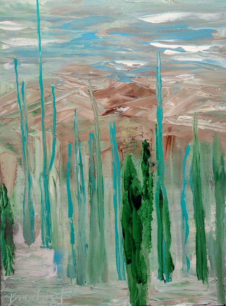 Original Abstract Expressionism Landscape Painting by Lorenz Brochert
