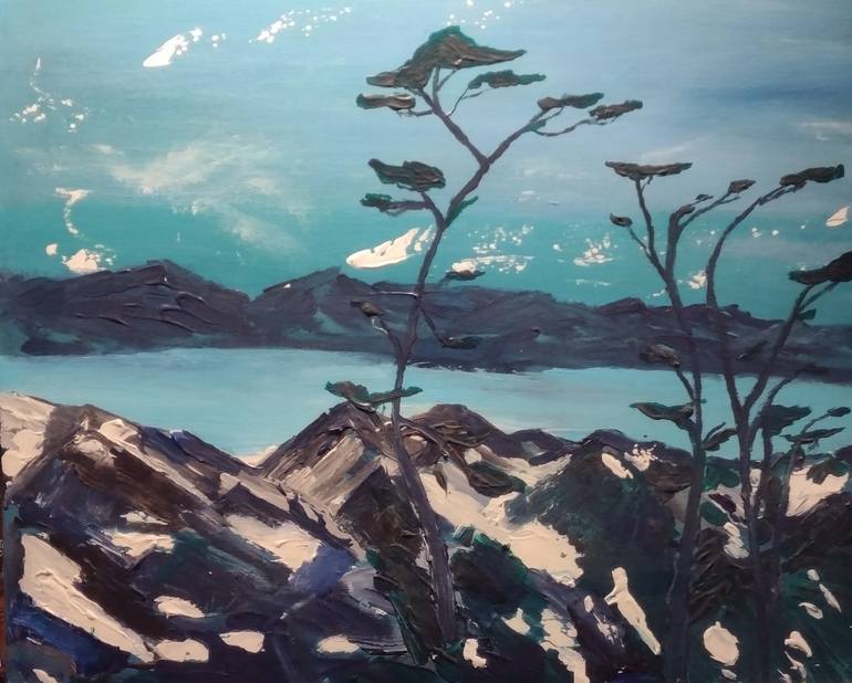 Original Abstract Expressionism Landscape Painting by Lorenz Brochert