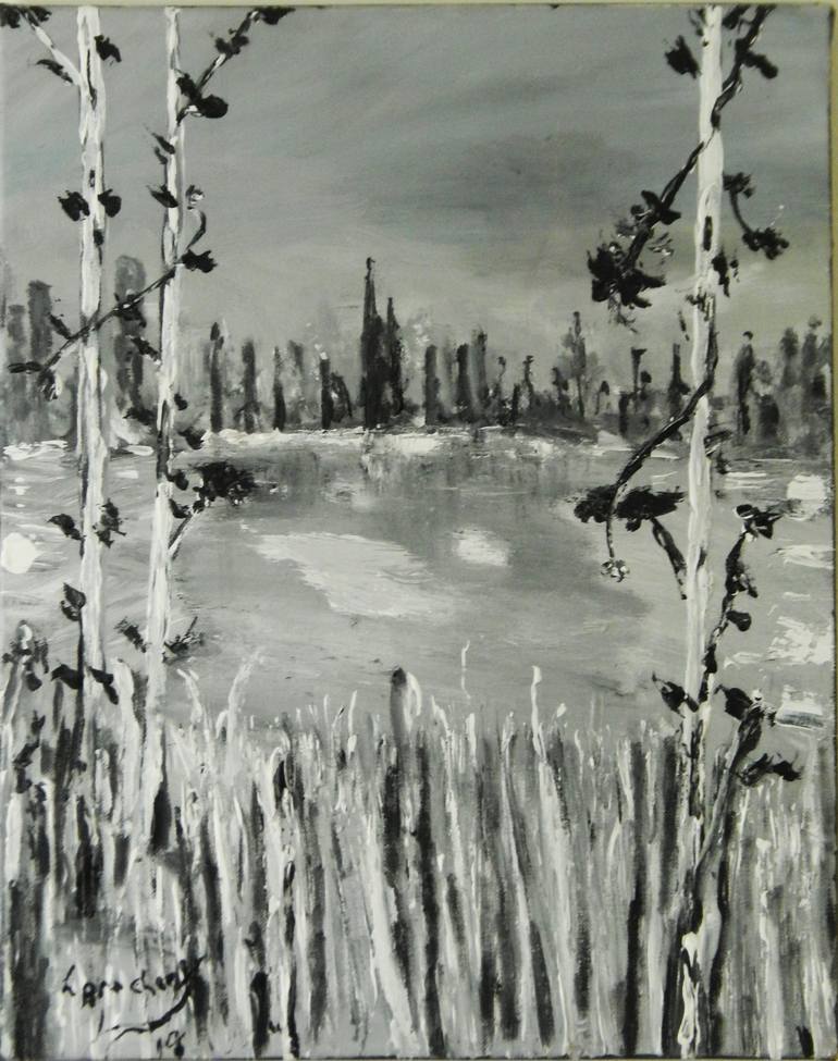 Original Abstract Painting by Lorenz Brochert | Abstract Art on Canvas | FORTY SHADES OF GRAY