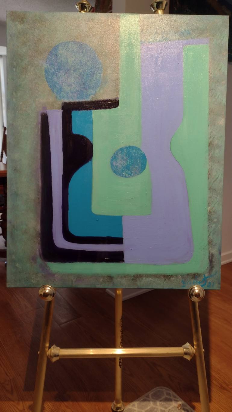 Original Conceptual Abstract Painting by Lorenz Brochert