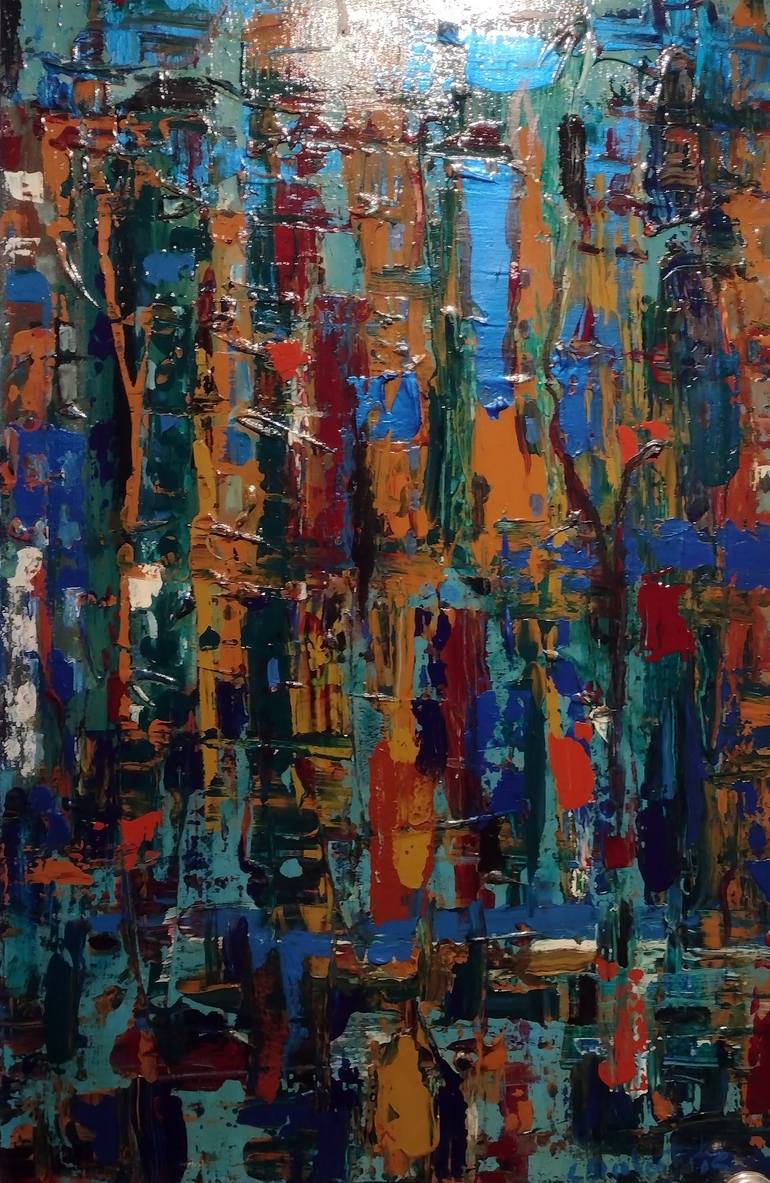 Original Abstract Expressionism Landscape Painting by Lorenz Brochert