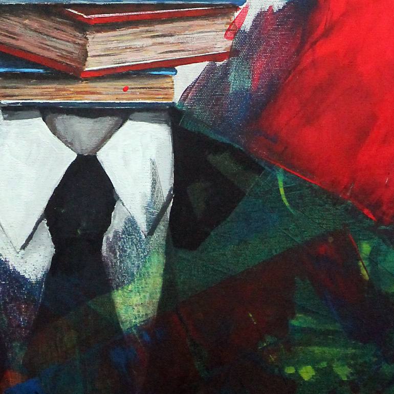 Original Abstract Expressionism People Painting by Eduard Andrei Molnar