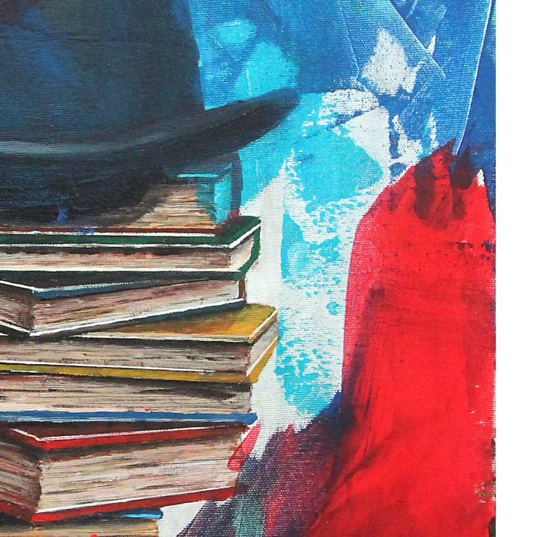 Original Abstract Expressionism People Painting by Eduard Andrei Molnar