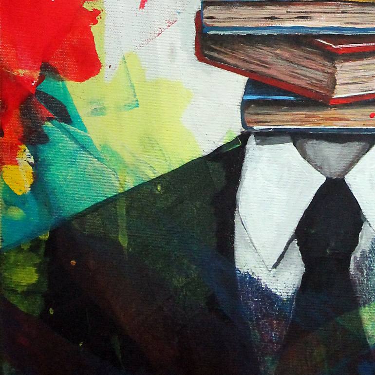 Original Abstract Expressionism People Painting by Eduard Andrei Molnar