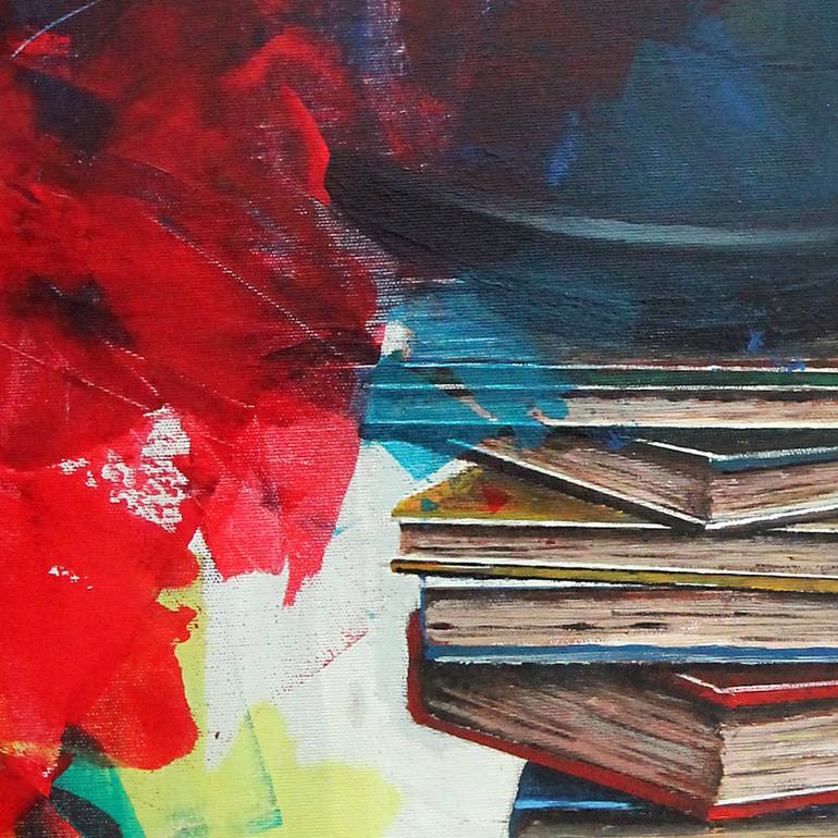 Original Abstract Expressionism People Painting by Eduard Andrei Molnar
