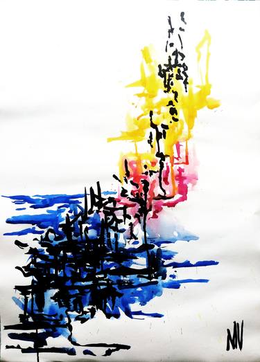 SOMEWHERE IN THE CYBER UNIVERSE. #9. ABSTRACT PAINTING. thumb