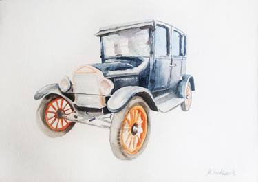 Original Fine Art Car Paintings by Margaryta Verkhovets