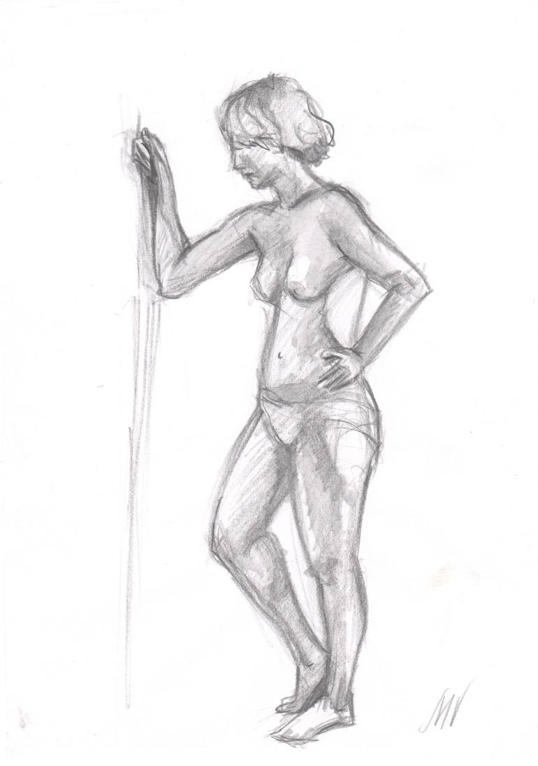 drawing of a woman body