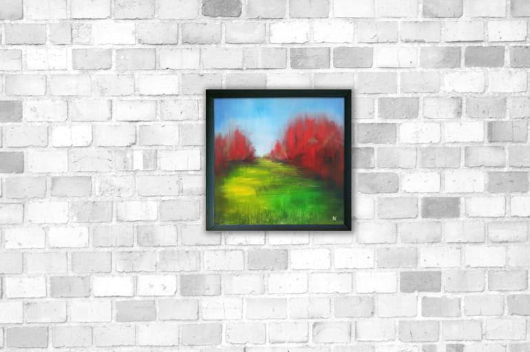 Original Abstract Landscape Painting by Margaryta Verkhovets