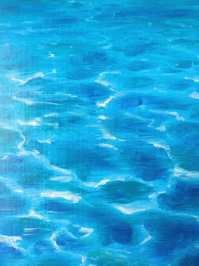 Original Abstract Water Painting by Margaryta Verkhovets