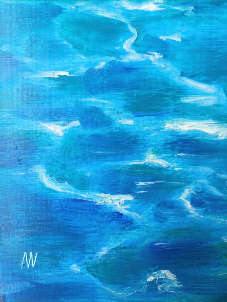 Original Abstract Water Painting by Margaryta Verkhovets