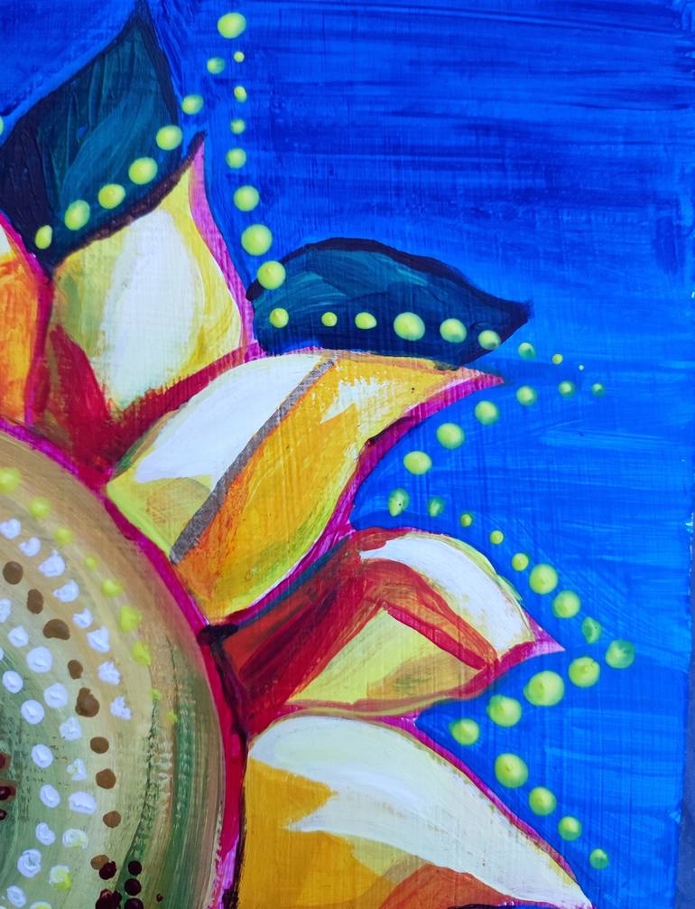Original Folk Abstract Painting by Margaryta Verkhovets
